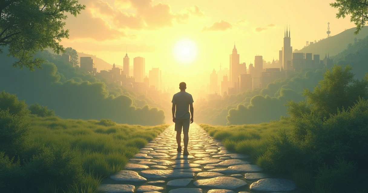 Two interconnected paths symbolizing personal and systemic maturity 