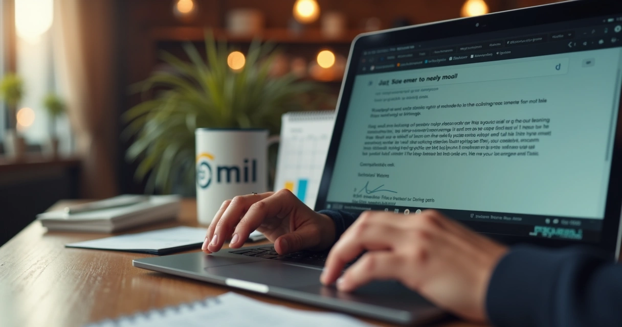 Mensagem personalizada sendo escrita em notebook empresarial