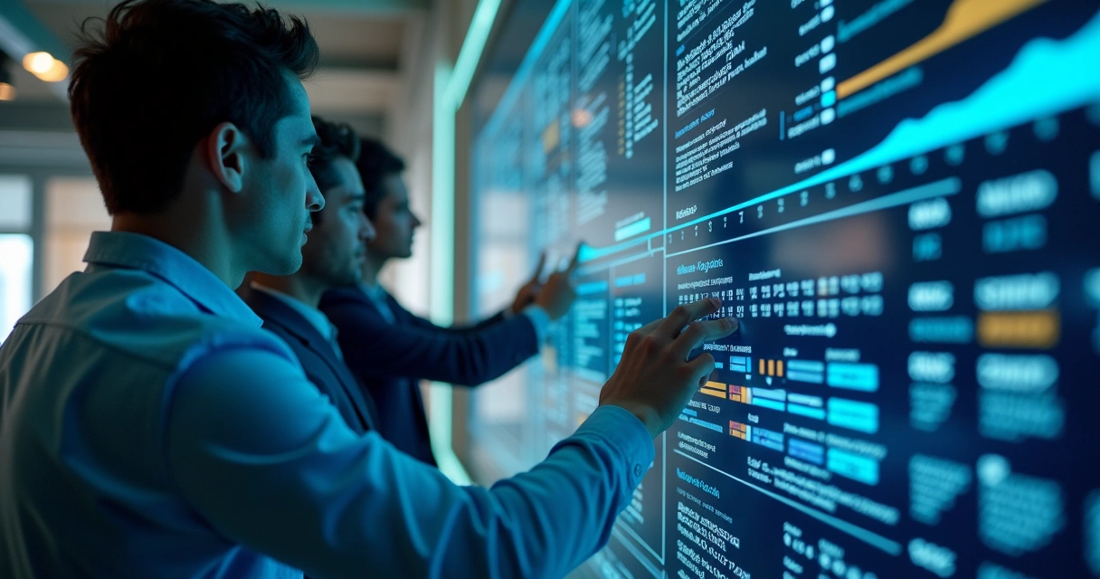 Time ajustando painel digital com configurações exclusivas de IA 
