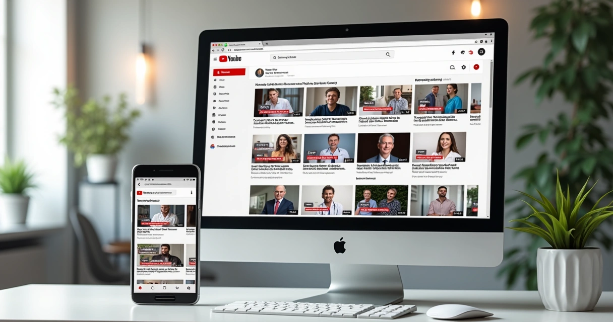 Tela inicial personalizada do YouTube com recomendações individuais 