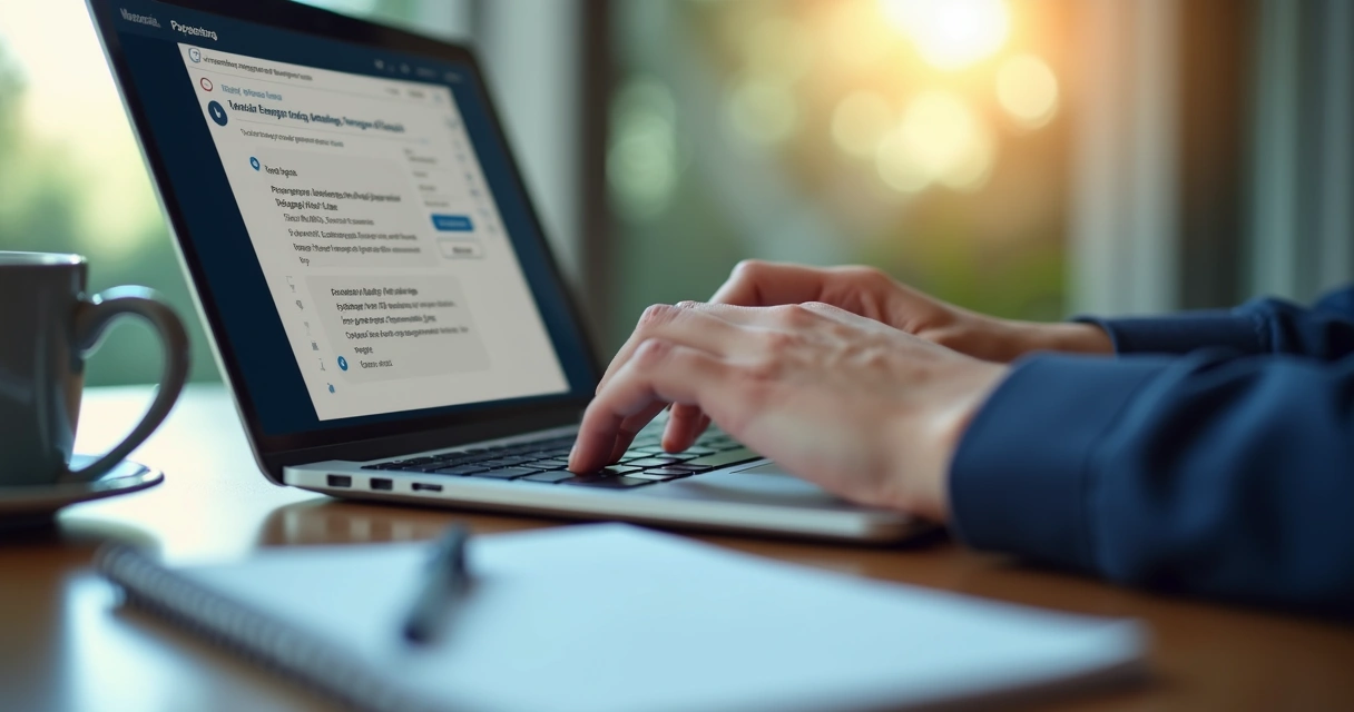 Consultor digital enviando mensagem personalizada ao cliente 