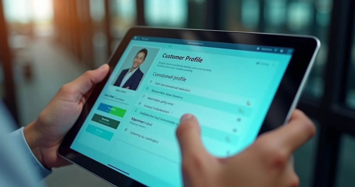 Tela digital mostrando personalização no atendimento ao cliente 
