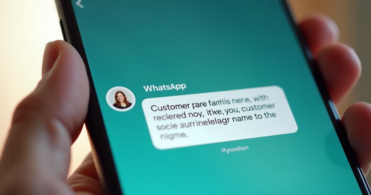 Exemplo de personalização no atendimento do WhatsApp