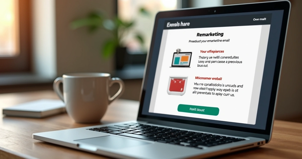 Exemplo de e-mail de remarketing personalizado para um cliente de loja online 