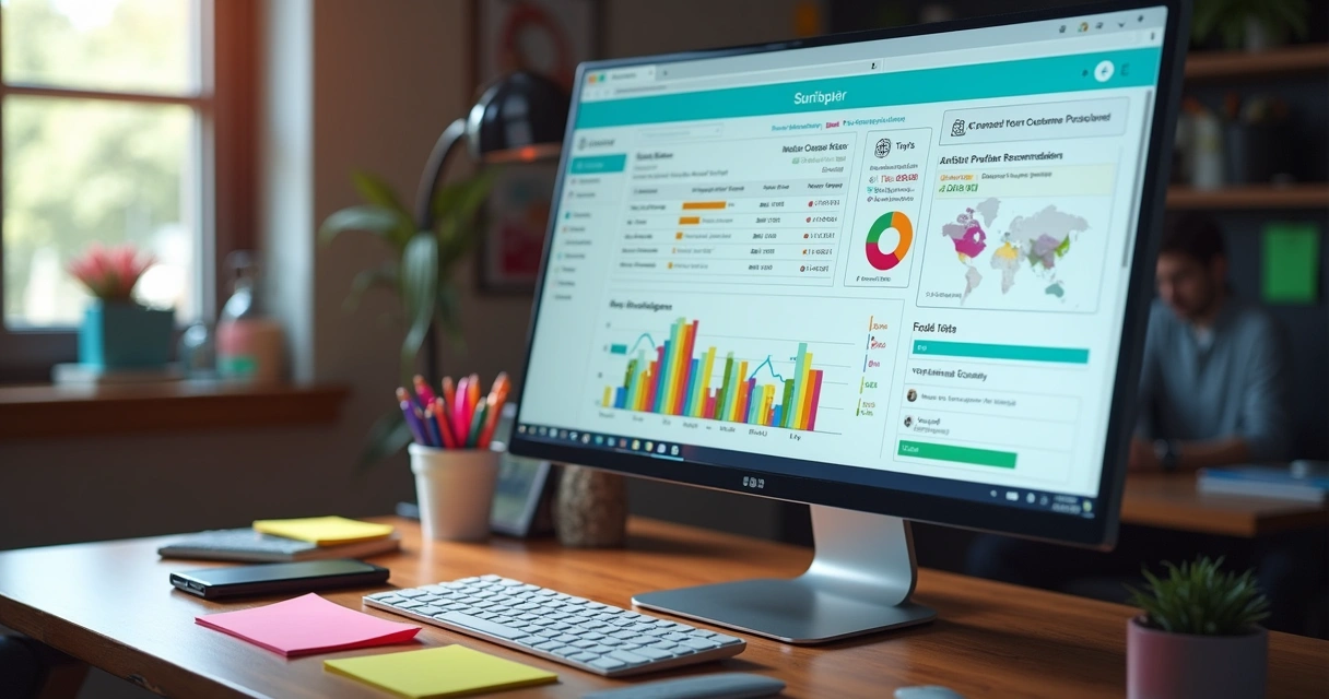 Painel de campanha personalizada com gráficos e listas de clientes 