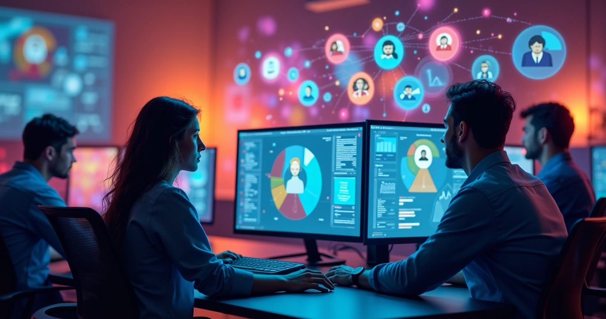 Ilustração de personalização de campanhas baseada no CRM 