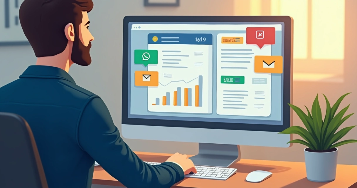 Representação de cobrança personalizada com tecnologia, incluindo mensagens e gráficos personalizados 
