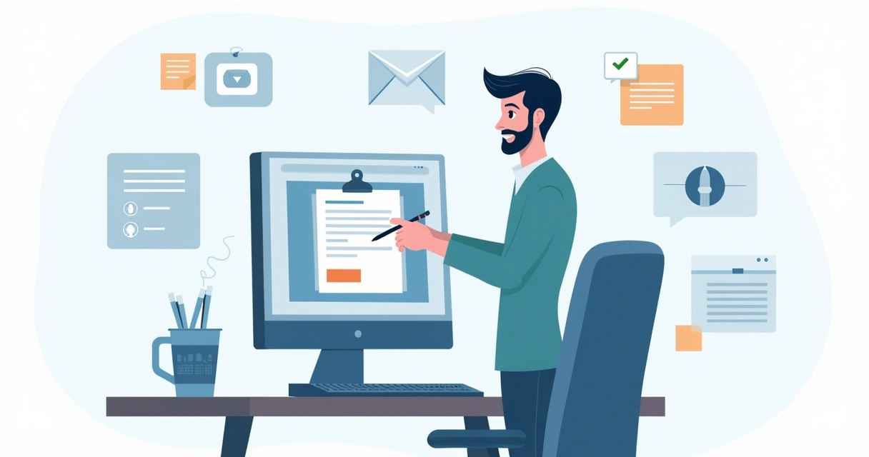 Representação de profissional personalizando abordagem para lead B2B 