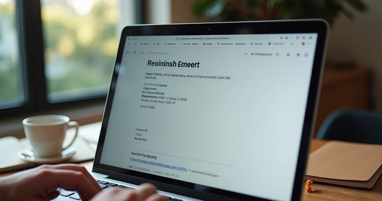 Notebook mostra e-mail personalizado para cliente B2B 