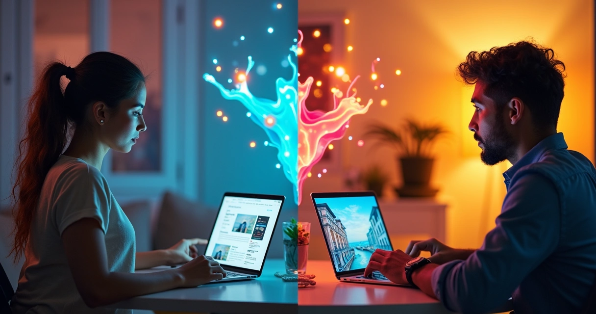 Personalização de conteúdo digital entre pessoas 