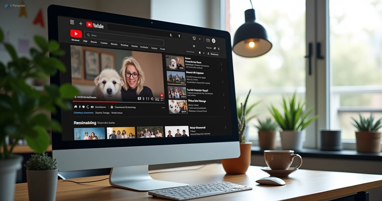 Tela com sugestões personalizadas de vídeos no YouTube 