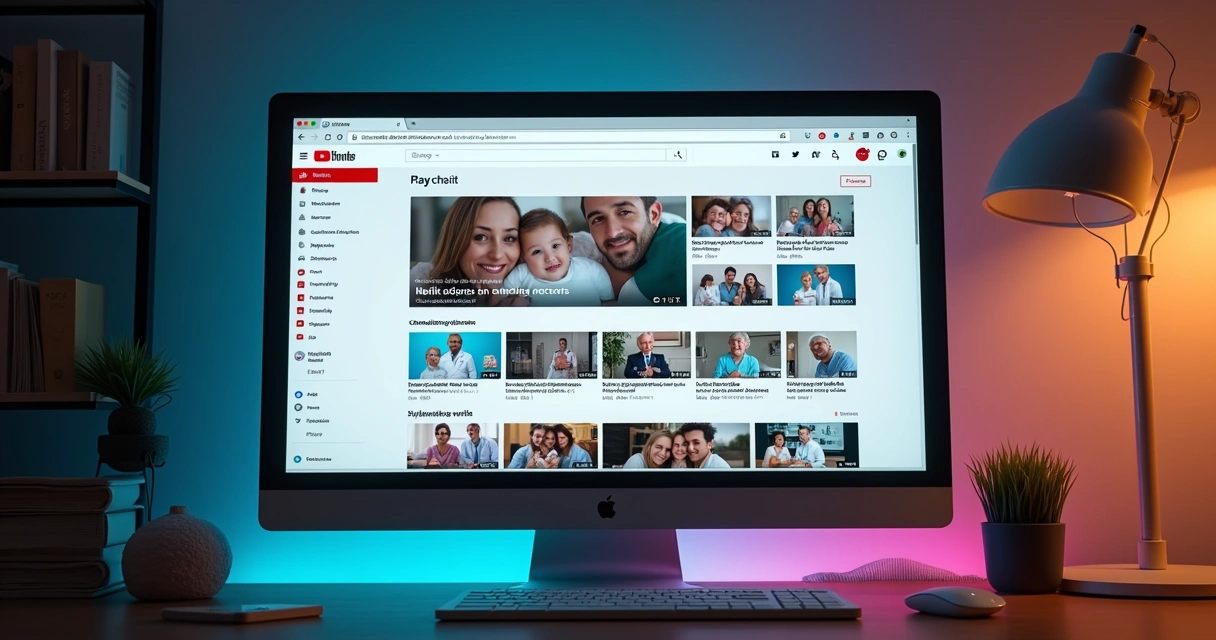 Página inicial do YouTube mostrando recomendações personalizadas 