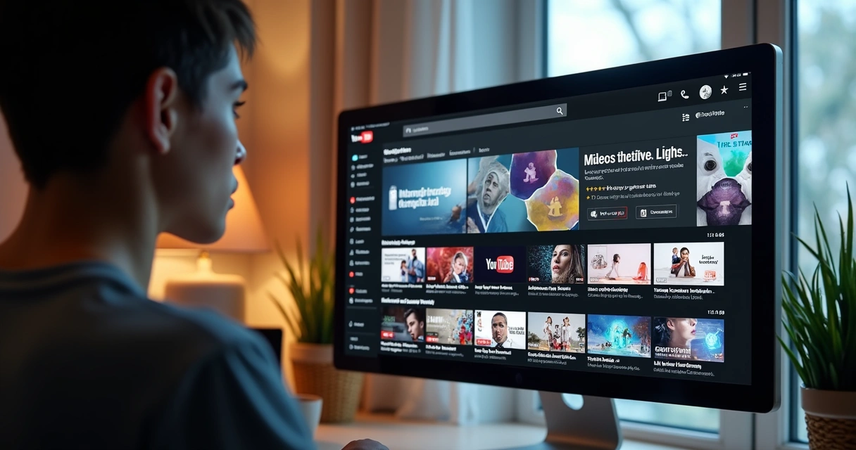 Página do YouTube mostrando vídeos sugeridos personalizados para o usuário 