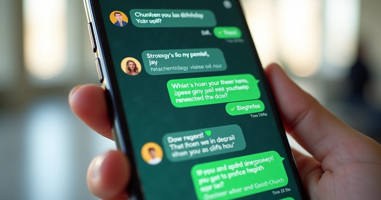 Tela de WhatsApp com mensagens personalizadas para diferentes perfis