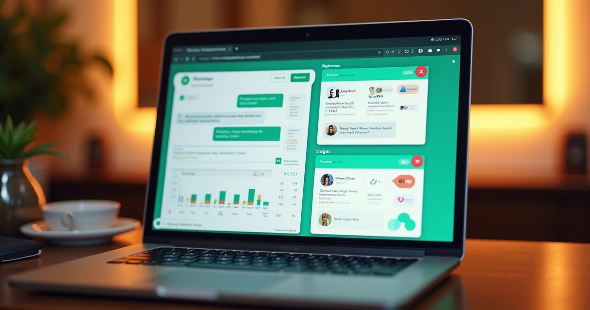Tela personalizada de CRM no WhatsApp