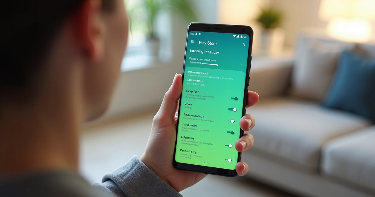Configuração de privacidade do usuário em smartphone