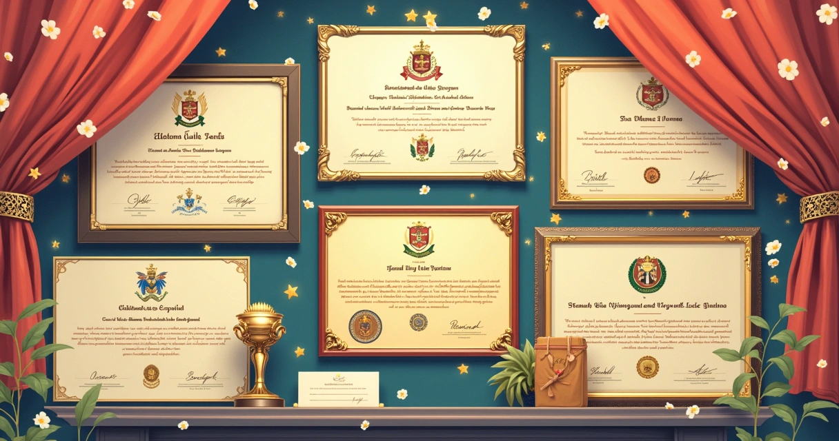 Diplomas metálicos personalizados com temas regionais 