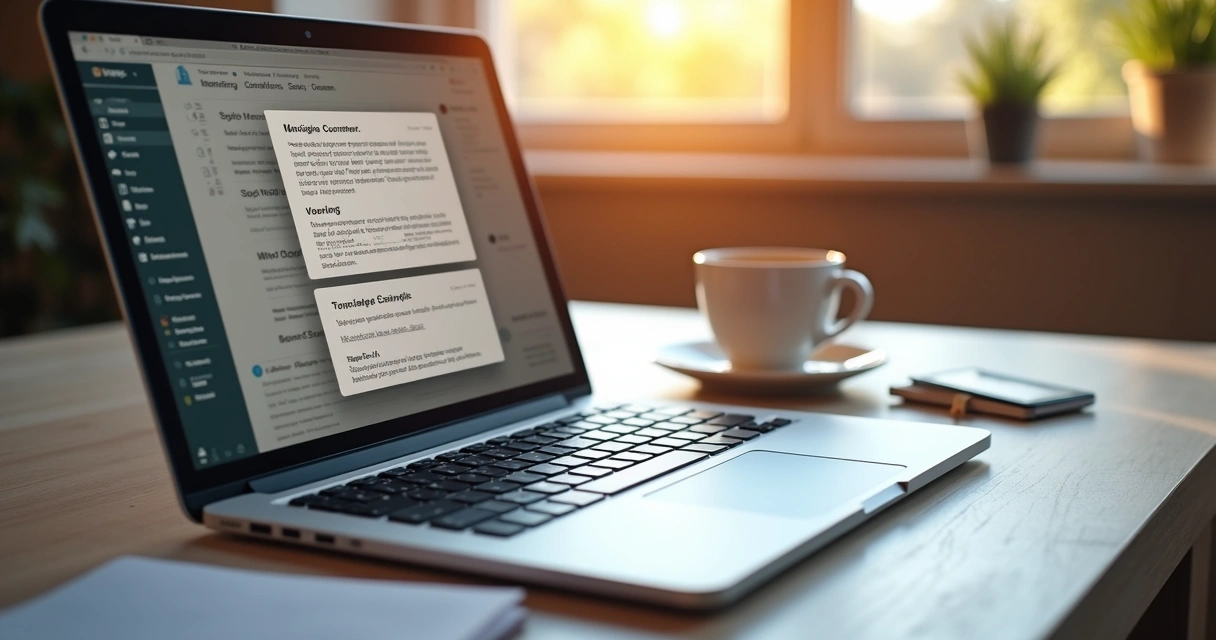 Pessoa visualizando no notebook diferentes e-mails personalizados 