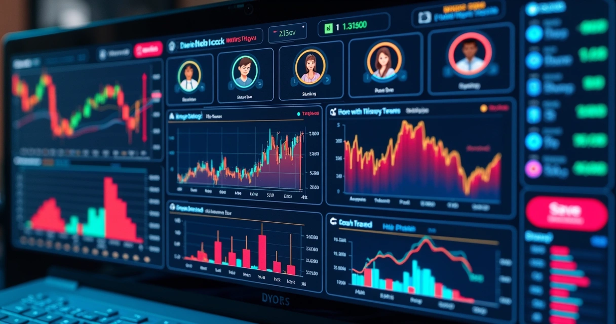 Painel digital personalizando diversas estratégias para perfis de investidores diferentes 