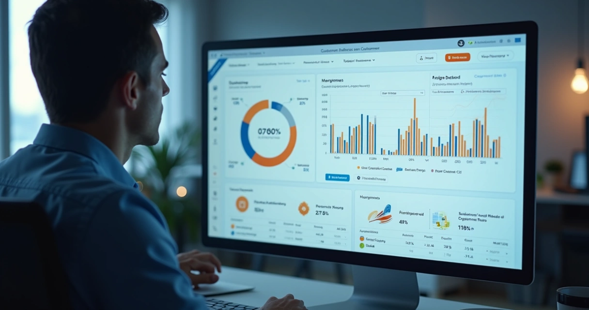Tela digital personalizando recomendações para cliente empresarial 