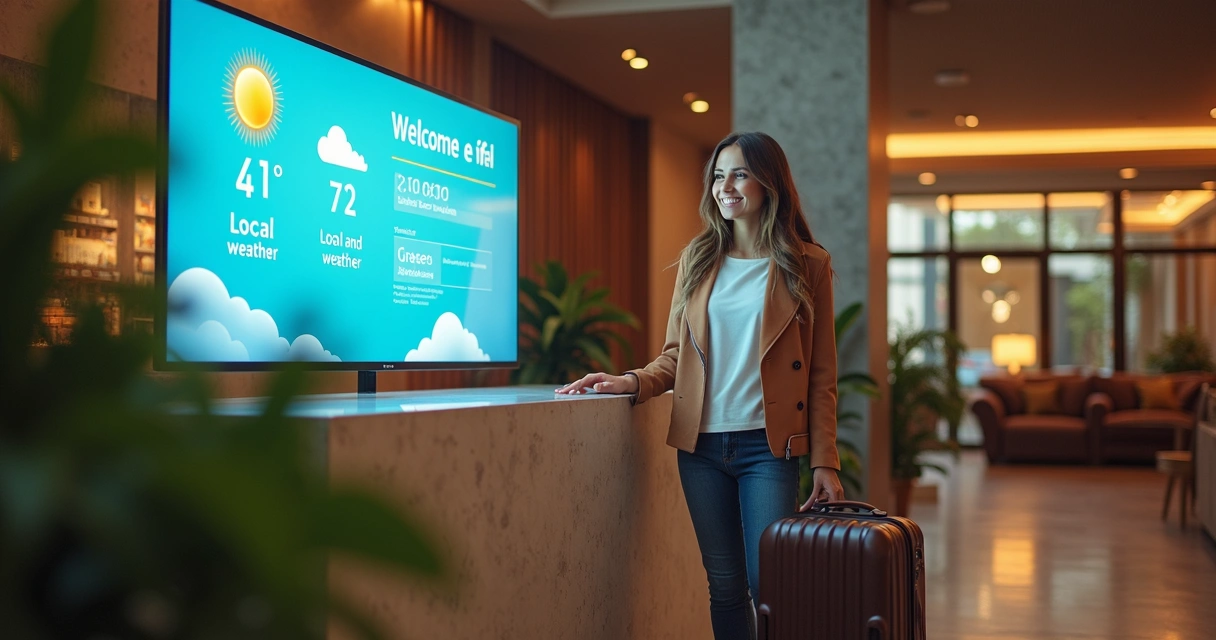 Recepcionista virtual com dados personalizados para hóspede 