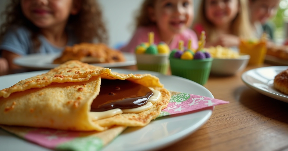 Detalhes personalizados em festa de aniversário com crepes 