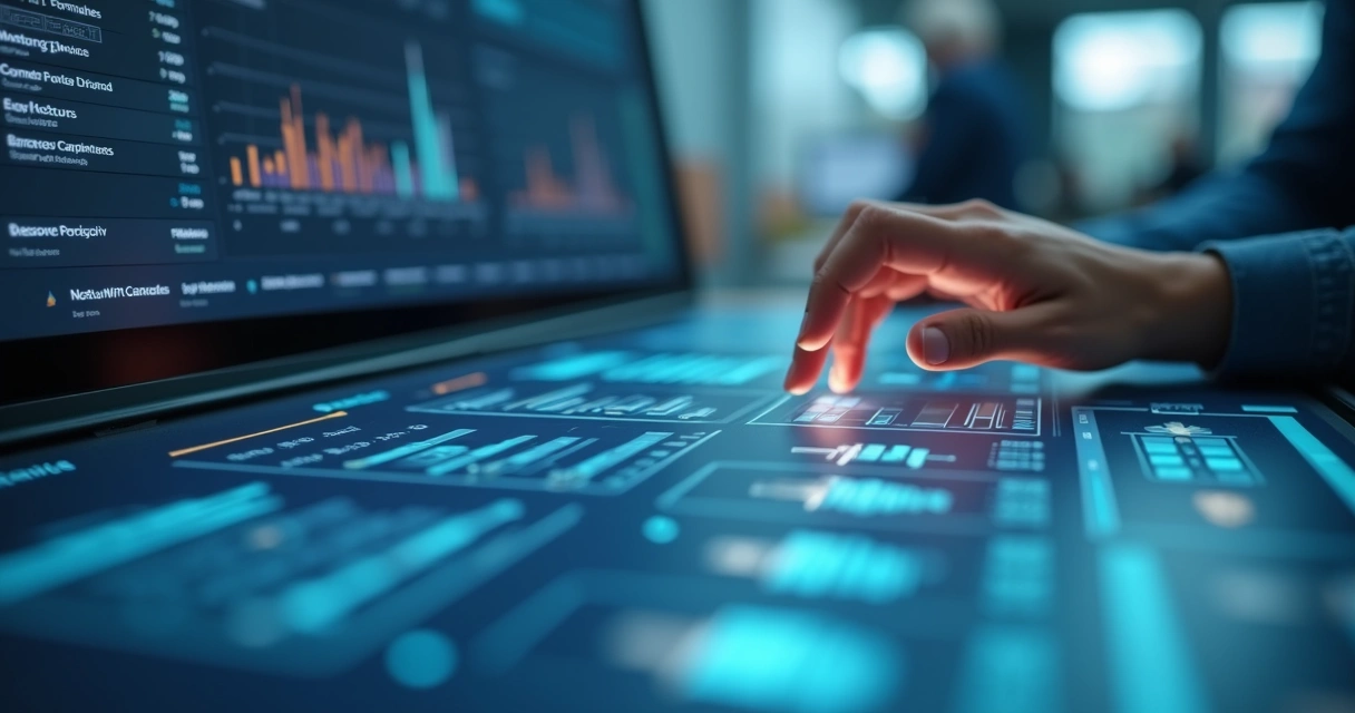 Usuário ajustando módulos personalizados em dashboard ERP 