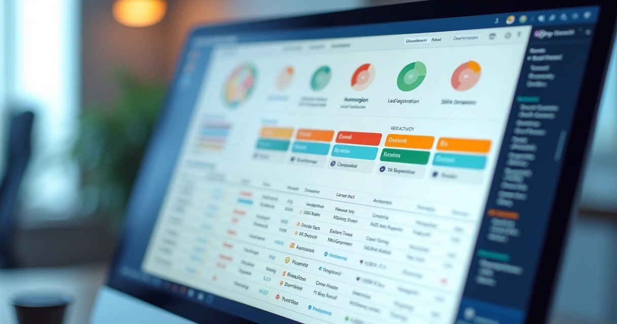 Tela digital exibindo filtro avançado e lista personalizada de empresas 