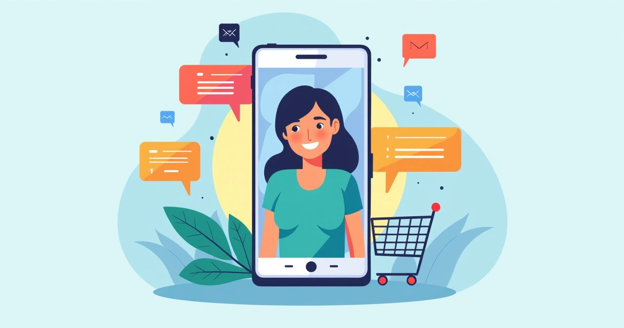 Cliente recebendo ofertas personalizadas em e-commerce 