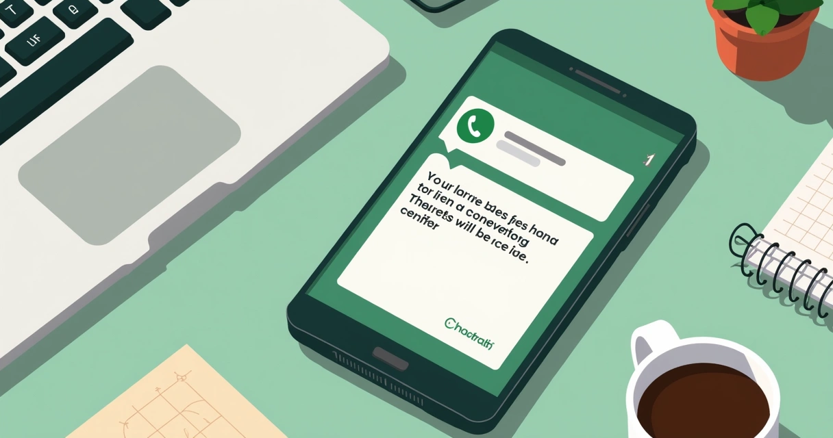 Mensagem personalizada saudando cliente no WhatsApp 