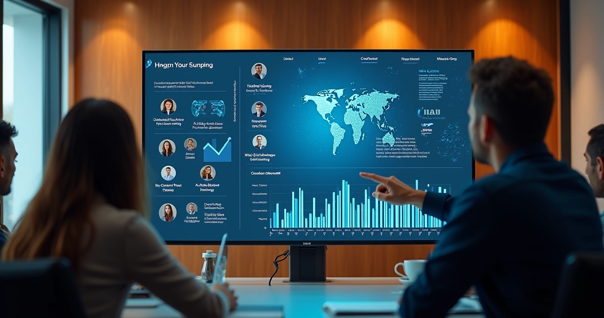 Painel de ofertas personalizadas com IA e clientes analisando opções 