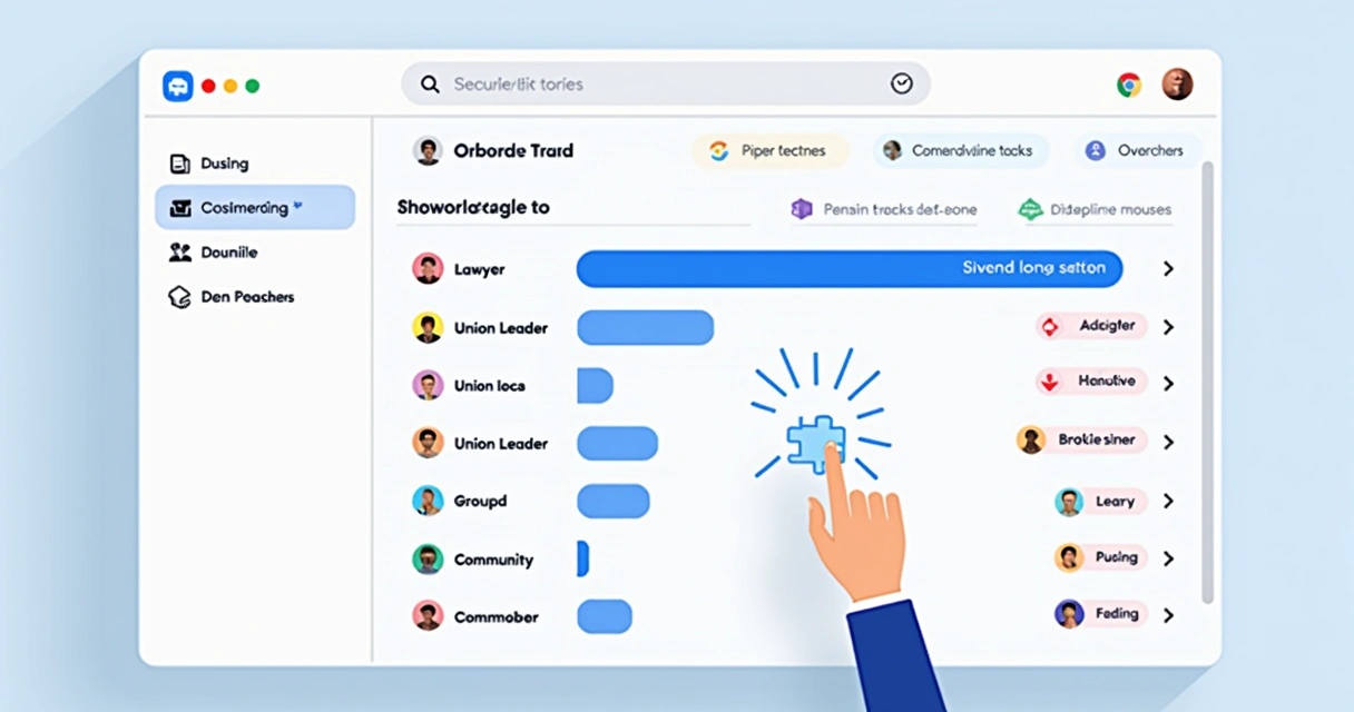 Tela mostrando várias trilhas personalizadas de onboarding para filiados de diferentes áreas. 