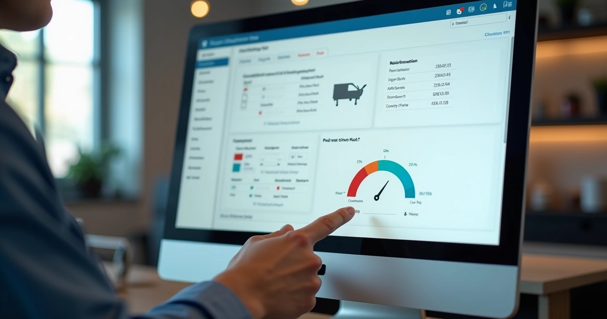 Configuração personalizada de sistema ERP em tela de computador