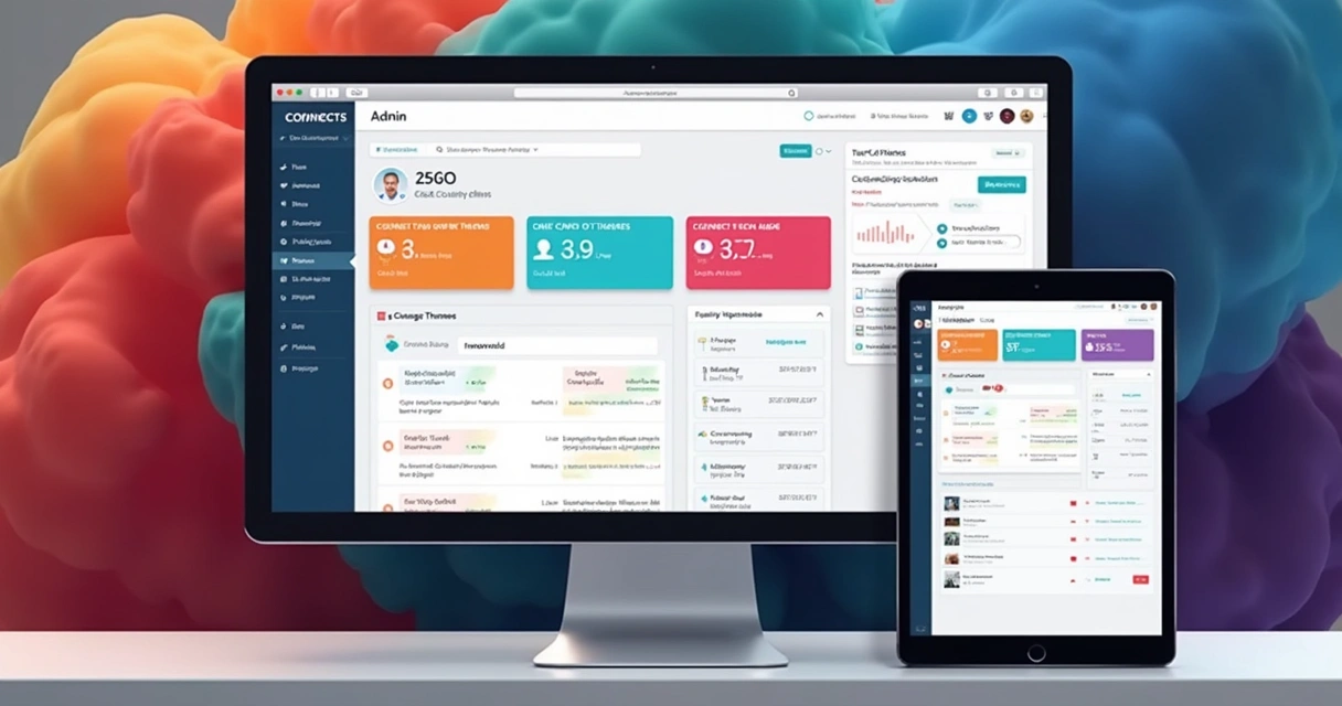 Painel de controle de hospedagem exibindo opções de personalização visual 
