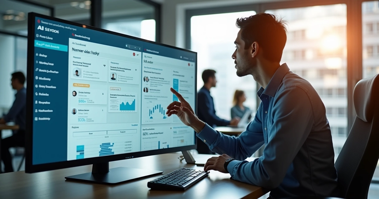Venda personalizada com IA em tela de CRM 