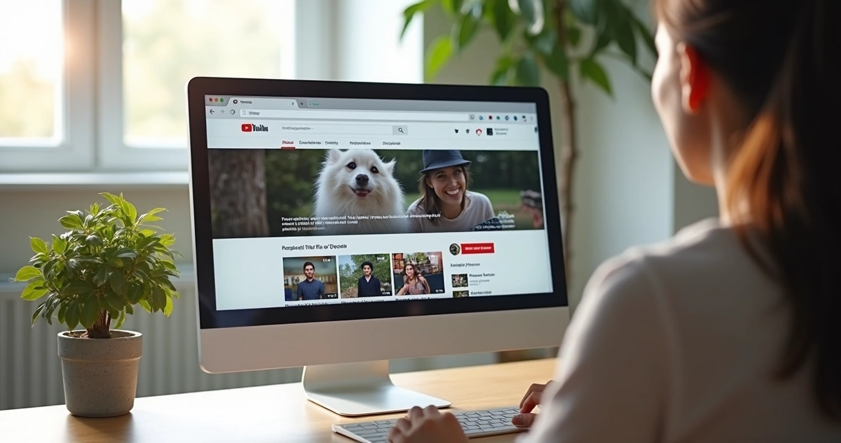 Página inicial do YouTube personalizada para o perfil de um usuário, exibindo vídeos sugeridos e anúncios segmentados 