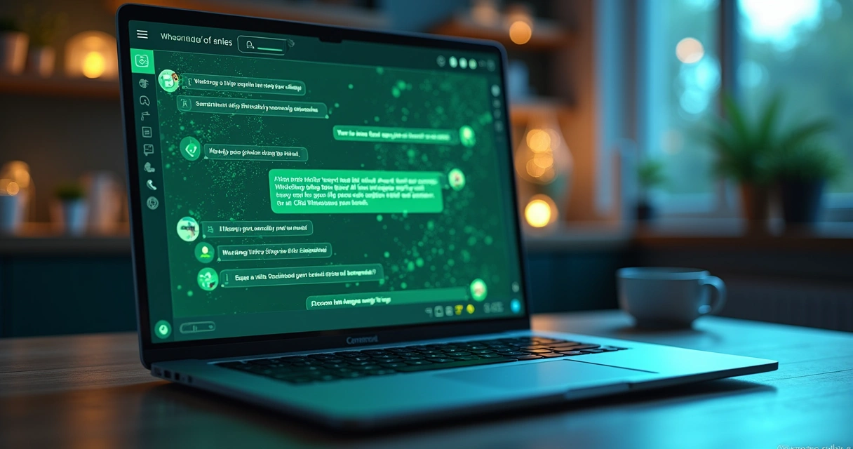 Pantalla de WhatsApp Web presentando personalización de mensajes por IA 