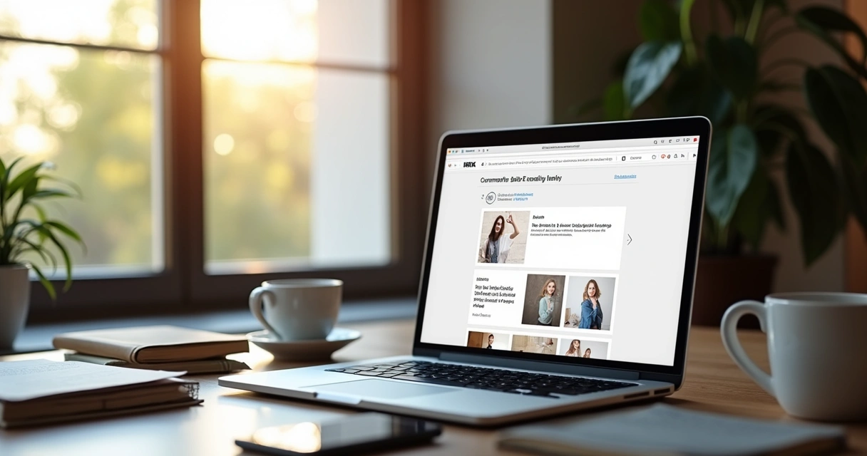 Personalized email campaign on computer screen 