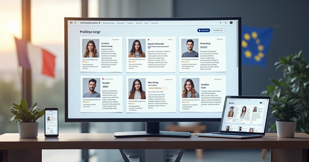 Marketing dashboard with personalized ads for different users 
