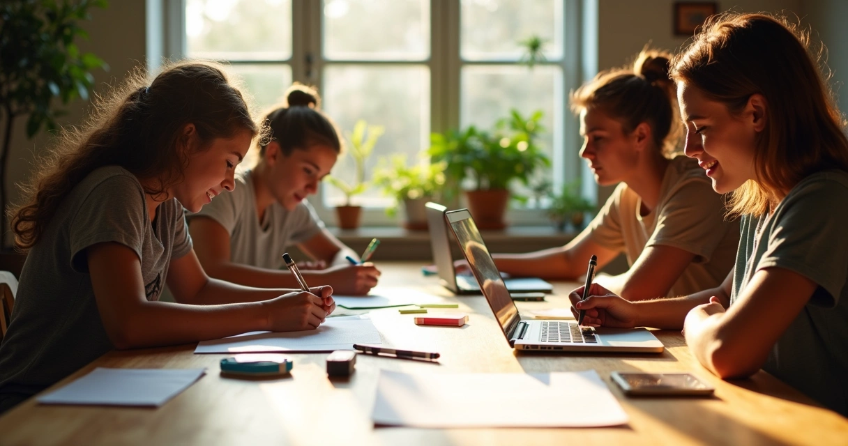 Personas colaborando en un proyecto social 