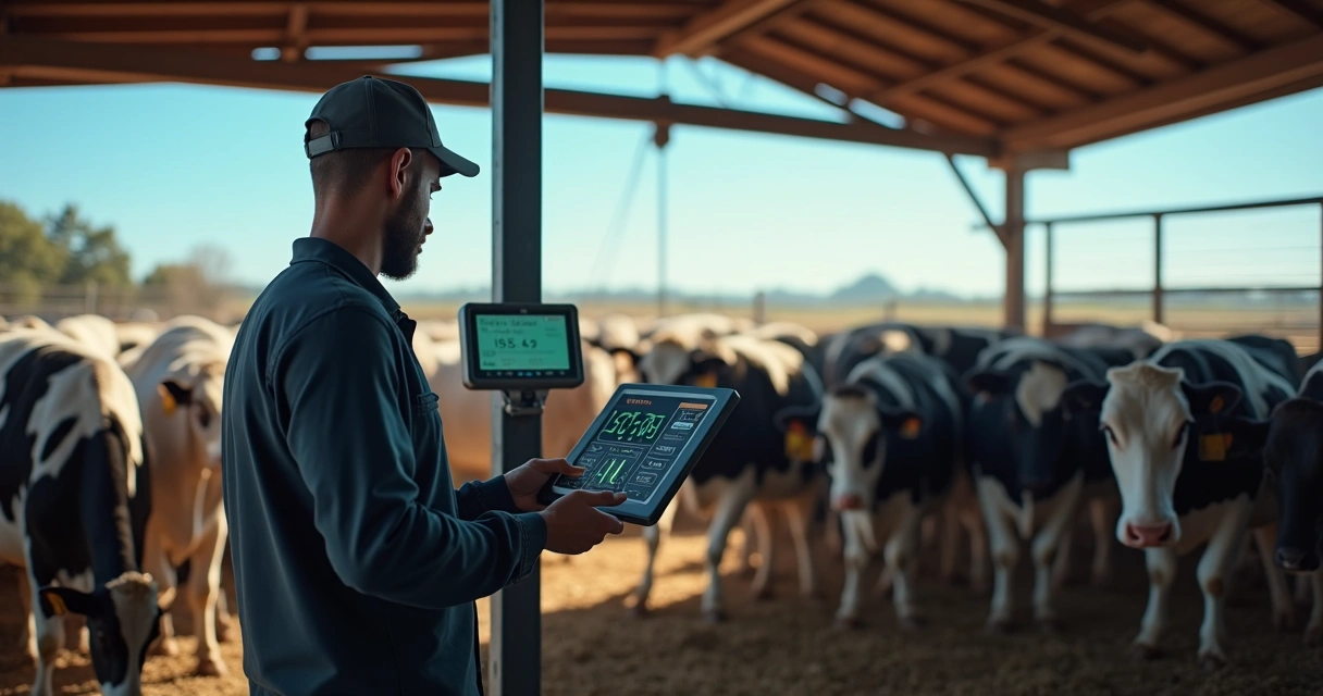 Balança eletrônica de pesagem de gado em curral rural 