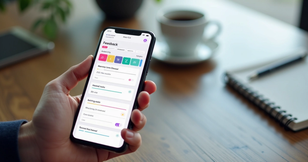 Pessoa preenchendo formulário digital de pesquisa corporativa 