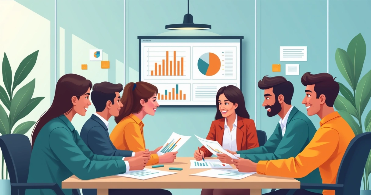 Equipe analisando dados de comportamento do cliente 