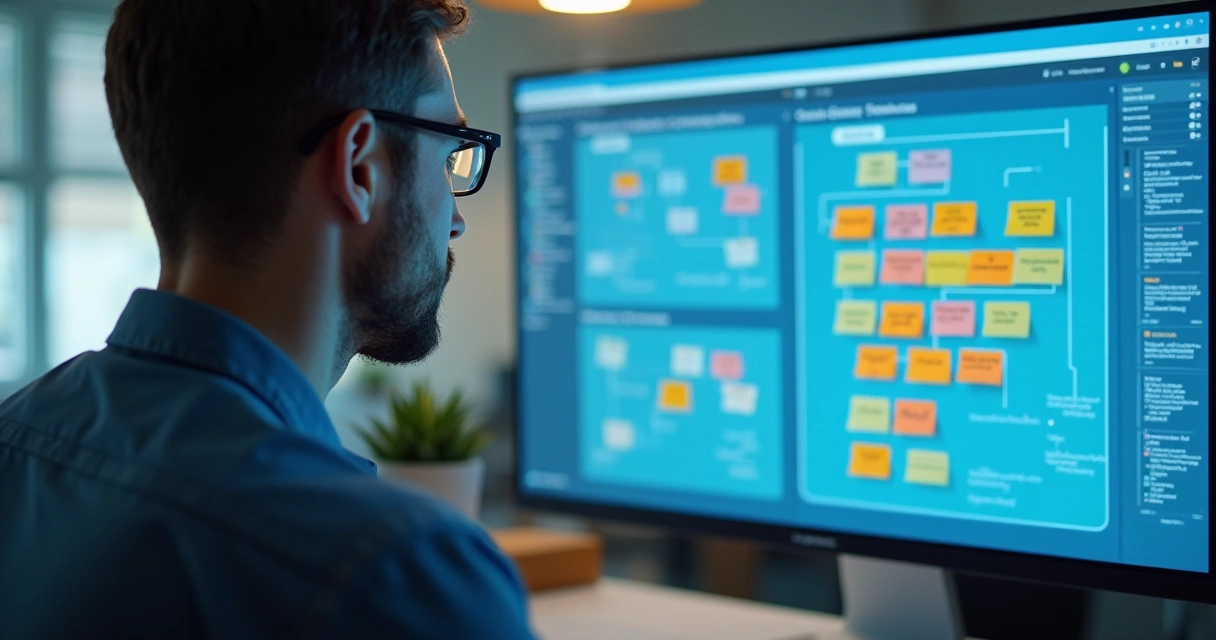 Gestor analisando perfil de empresa 