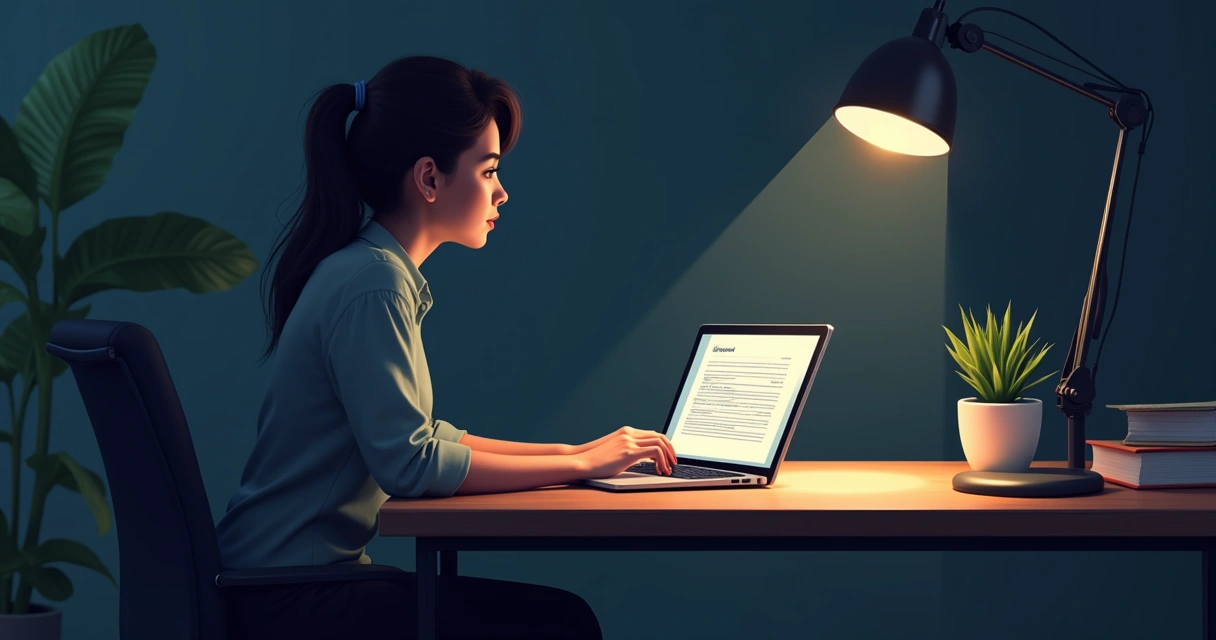 Pessoa analisando texto digital de diário oficial 