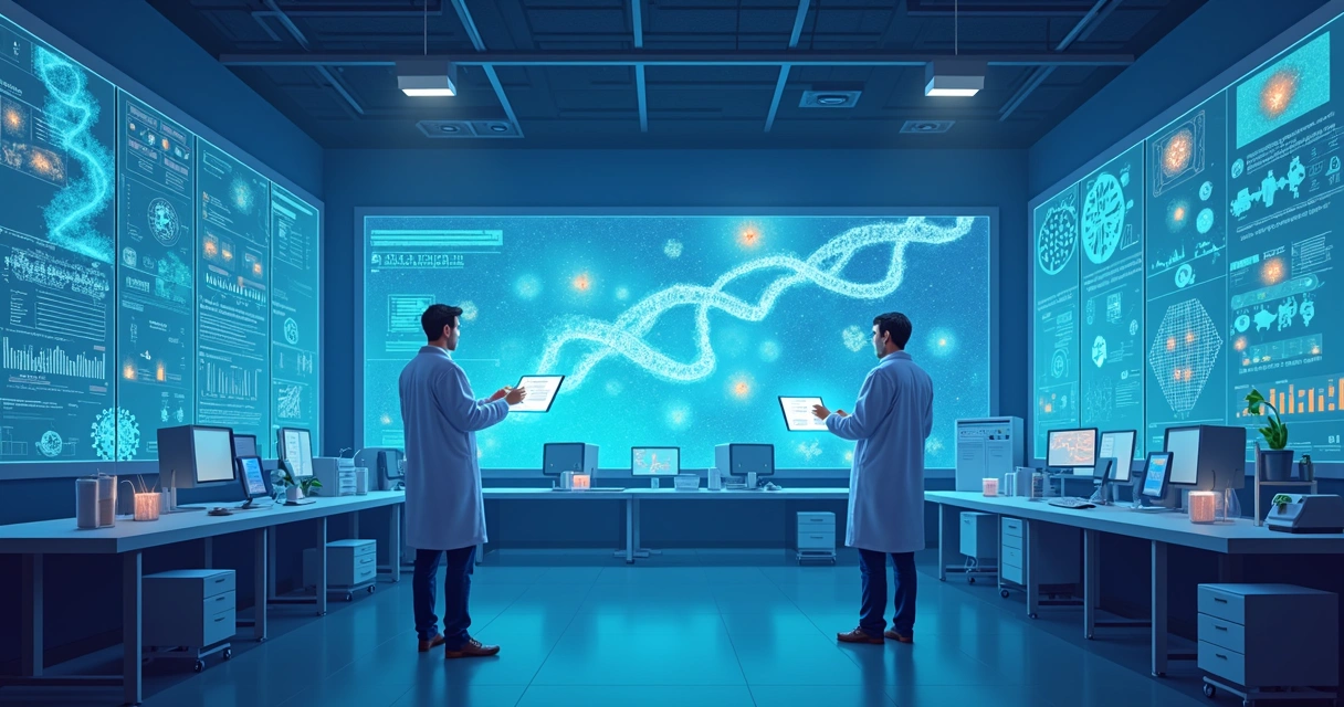 Antibióticos para enterococos resistentes e estratégias atuais 5 Ilustração de análise genômica de bactérias multirresistentes no laboratório