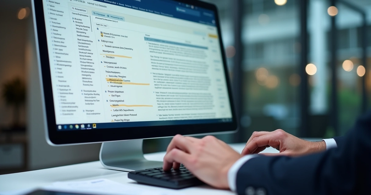 Navegação em tela de computador mostrando buscas de jurisprudência 