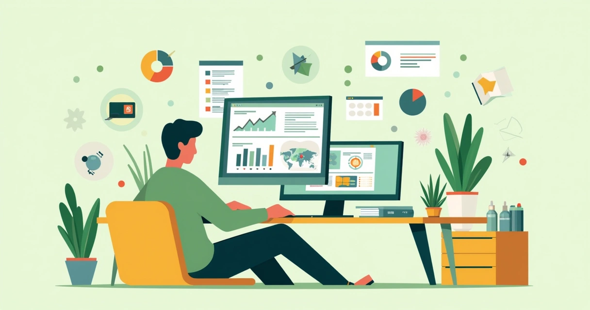 Pessoa analisando tendências de consumo em plataforma digital 