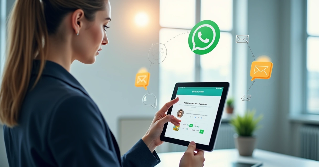 Pesquisa de satisfação sendo respondida em um tablet