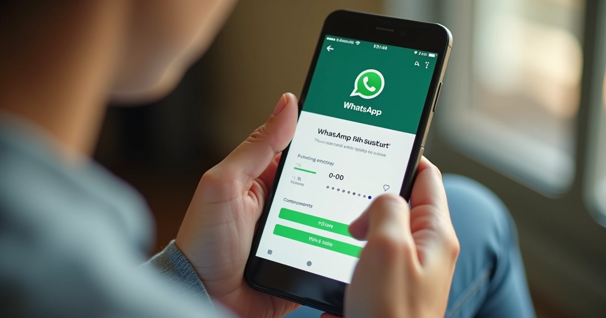 Exemplo de pesquisa NPS enviada por WhatsApp em um smartphone
